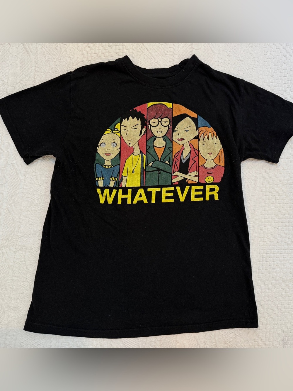 Daria Whatever MTV Music TV Graphic T-Shirt Black Adult M Daria Retro